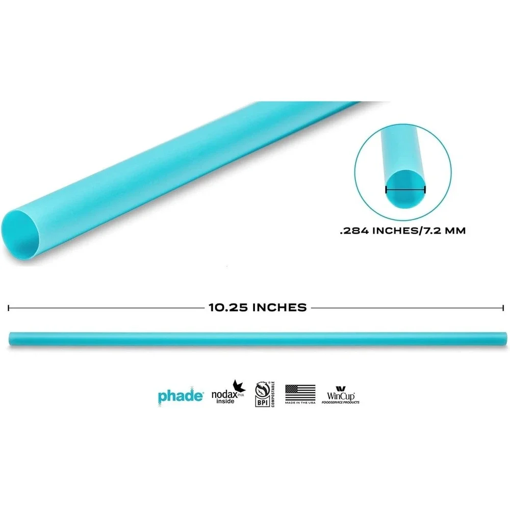 250‎ Count Phade Eco-Friendly Sustainable Biodegradable Compostable Giant Straws
